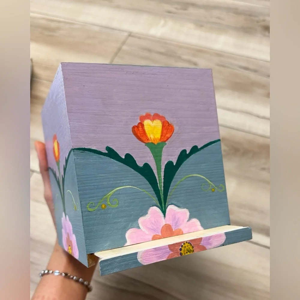 New Painted Wooden Tissue Box made by Me